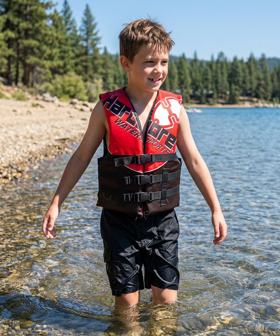 Hardcore Coast Guard Type III PFD for Youth Child Teen Adult; Life Vest Flotation Device; Life Jacket Paddle Vest for Big Kids, Jet ski, Wakeboard, Hardshell Kayak Life Jacket