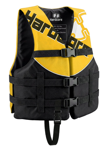Hardcore USCG Type III Life Jacket PFD for Adults & Kids | Durable, Comfortable Ski Vest with Leg Strap for Watersports, Boating, Tubing & Enhanced Safety on the Water