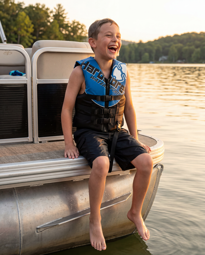 Hardcore USCG Type III Life Jacket PFD for Adults & Kids | Durable, Comfortable Ski Vest with Leg Strap for Watersports, Boating, Tubing & Enhanced Safety on the Water
