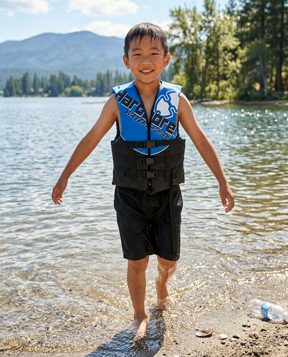 Hardcore USCG Type III Life Jacket PFD for Adults & Kids | Durable, Comfortable Ski Vest with Leg Strap for Watersports, Boating, Tubing & Enhanced Safety on the Water