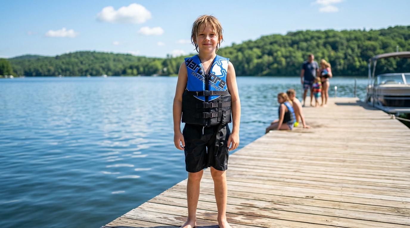 Hardcore USCG Type III Life Jacket PFD for Adults & Kids | Durable, Comfortable Ski Vest with Leg Strap for Watersports, Boating, Tubing & Enhanced Safety on the Water