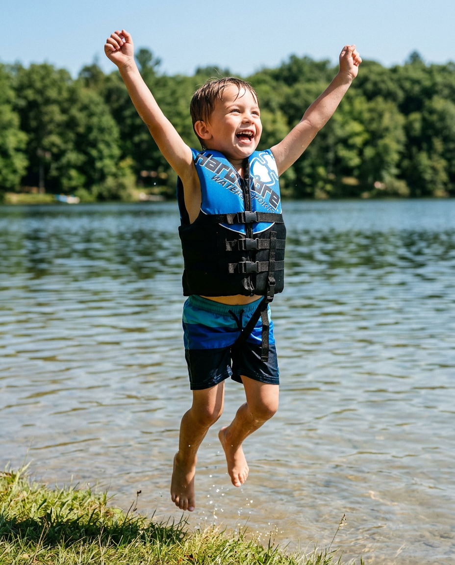 Hardcore USCG Type III Life Jacket PFD for Adults & Kids | Durable, Comfortable Ski Vest with Leg Strap for Watersports, Boating, Tubing & Enhanced Safety on the Water