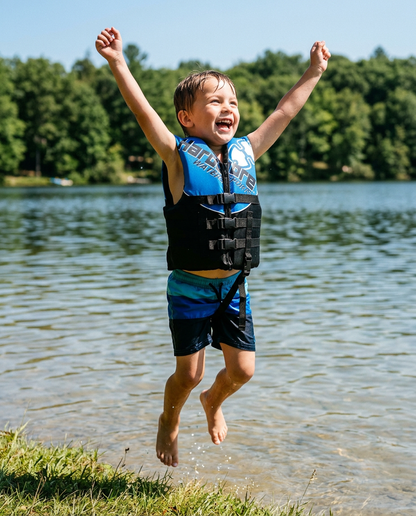 Hardcore USCG Type III Life Jacket PFD for Adults & Kids | Durable, Comfortable Ski Vest with Leg Strap for Watersports, Boating, Tubing & Enhanced Safety on the Water