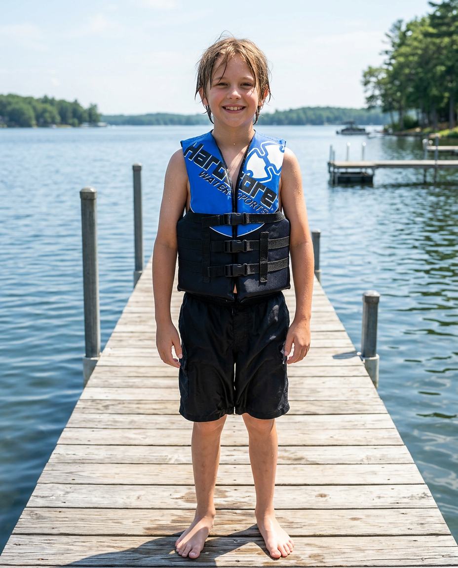 Hardcore Coast Guard Type III PFD for Youth Child Teen Adult; Life Vest Flotation Device; Life Jacket Paddle Vest for Big Kids, Jet ski, Wakeboard, Hardshell Kayak Life Jacket