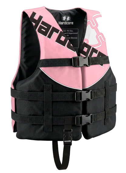 Hardcore USCG Type III Life Jacket PFD for Adults & Kids | Durable, Comfortable Ski Vest with Leg Strap for Watersports, Boating, Tubing & Enhanced Safety on the Water