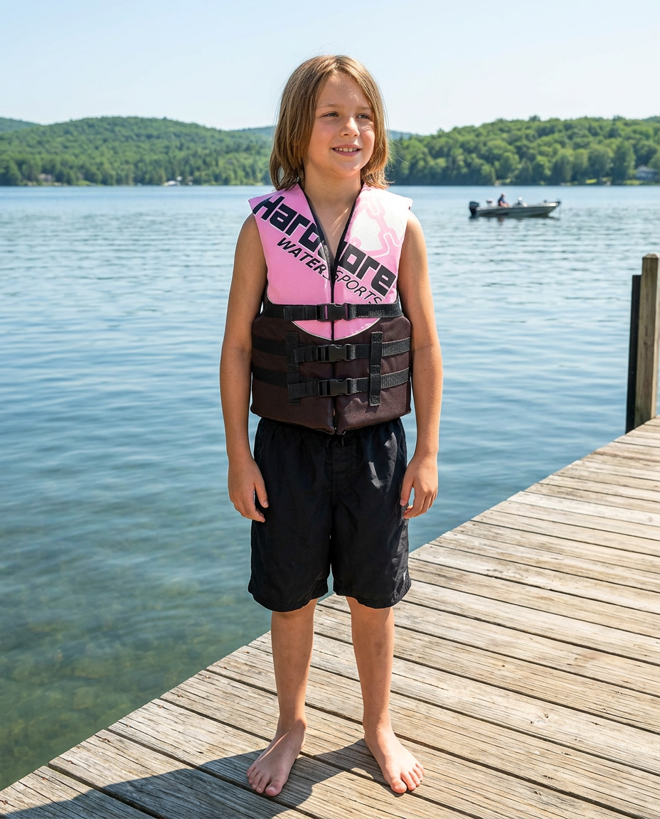 Hardcore Coast Guard Type III PFD for Youth Child Teen Adult; Life Vest Flotation Device; Life Jacket Paddle Vest for Big Kids, Jet ski, Wakeboard, Hardshell Kayak Life Jacket