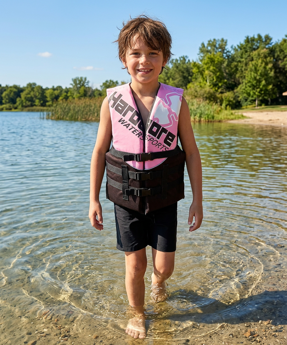 Hardcore Coast Guard Type III PFD for Youth Child Teen Adult; Life Vest Flotation Device; Life Jacket Paddle Vest for Big Kids, Jet ski, Wakeboard, Hardshell Kayak Life Jacket