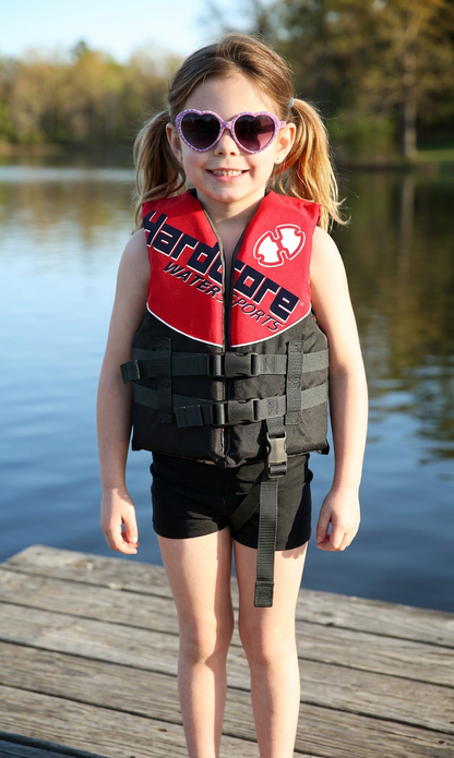 Hardcore Coast Guard Type III PFD for Youth Child Teen Adult; Life Vest Flotation Device; Life Jacket Paddle Vest for Big Kids, Jet ski, Wakeboard, Hardshell Kayak Life Jacket