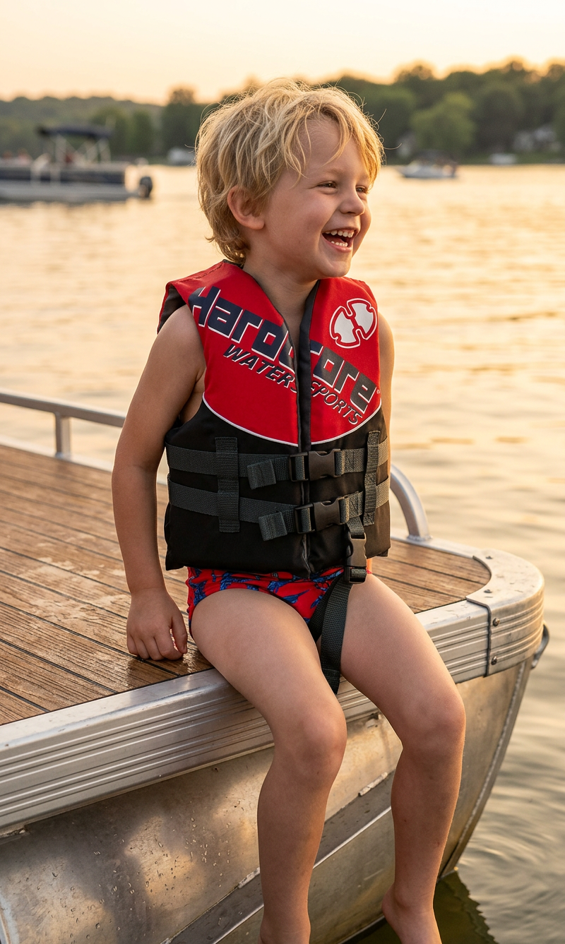 Hardcore Coast Guard Type III PFD for Youth Child Teen Adult; Life Vest Flotation Device; Life Jacket Paddle Vest for Big Kids, Jet ski, Wakeboard, Hardshell Kayak Life Jacket