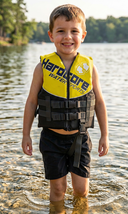 Hardcore Coast Guard Type III PFD for Youth Child Teen Adult; Life Vest Flotation Device; Life Jacket Paddle Vest for Big Kids, Jet ski, Wakeboard, Hardshell Kayak Life Jacket