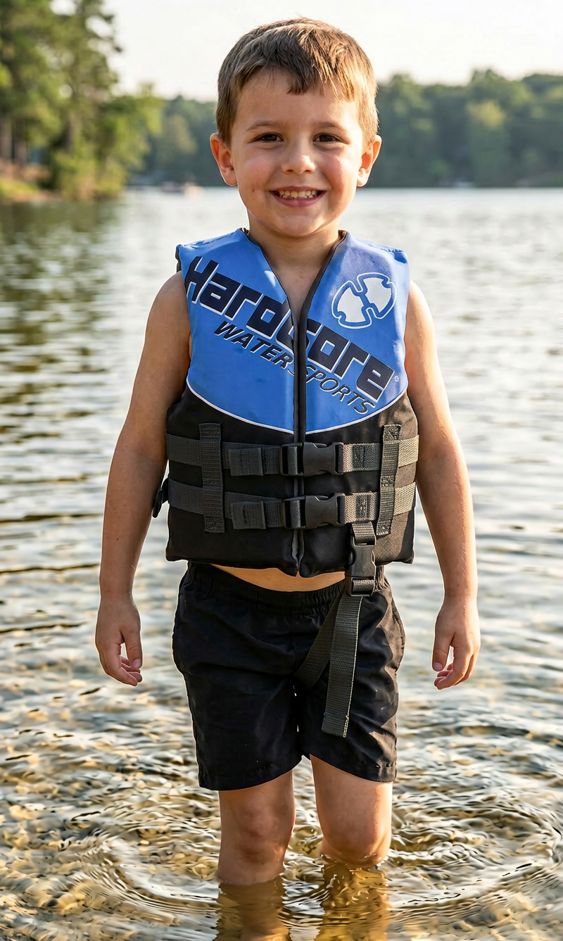 Hardcore Coast Guard Type III PFD for Youth Child Teen Adult; Life Vest Flotation Device; Life Jacket Paddle Vest for Big Kids, Jet ski, Wakeboard, Hardshell Kayak Life Jacket