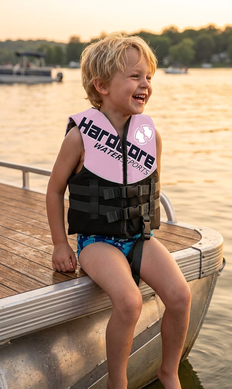 Hardcore Coast Guard Type III PFD for Youth Child Teen Adult; Life Vest Flotation Device; Life Jacket Paddle Vest for Big Kids, Jet ski, Wakeboard, Hardshell Kayak Life Jacket
