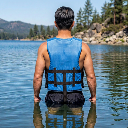 Hardcore life jacket paddle vest; Coast Guard approved Type III PFD life vest flotation device; Jet ski, wakeboard, kayak; Ideal extra life jacket for your pontoon boat w/ Leg Strap
