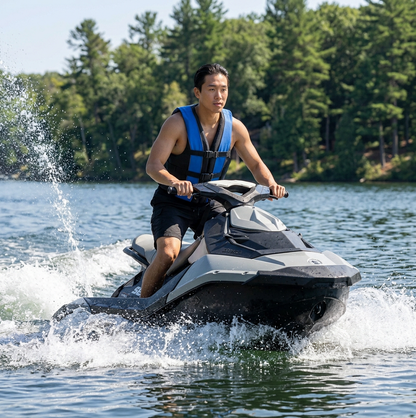Hardcore life jacket paddle vest; Coast Guard approved Type III PFD life vest flotation device; Jet ski, wakeboard, kayak; Ideal extra life jacket for your pontoon boat w/ Leg Strap