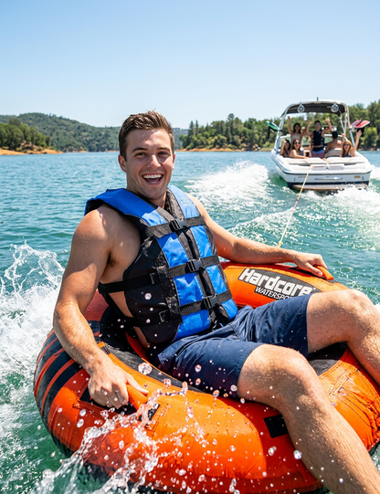 Hardcore Life Jacket Paddle Vest; Coast Guard Approved Type III PFD Life Vest Flotation Device; Jet ski, Wakeboard, Kayak; Ideal Extra Life Jacket for Your Pontoon Boat