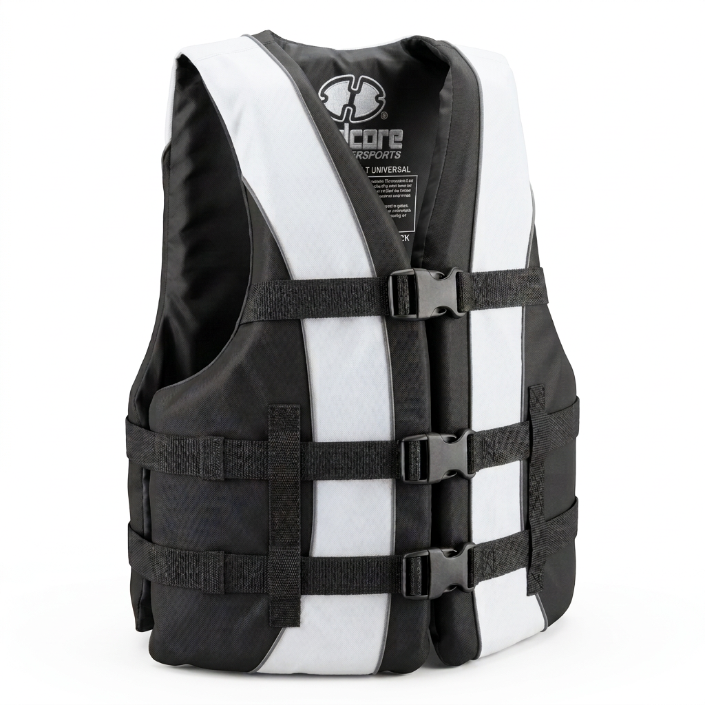 Hardcore Life Jacket Paddle Vest; Coast Guard Approved Type III PFD Life Vest Flotation Device; Jet ski, Wakeboard, Kayak; Ideal Extra Life Jacket for Your Pontoon Boat