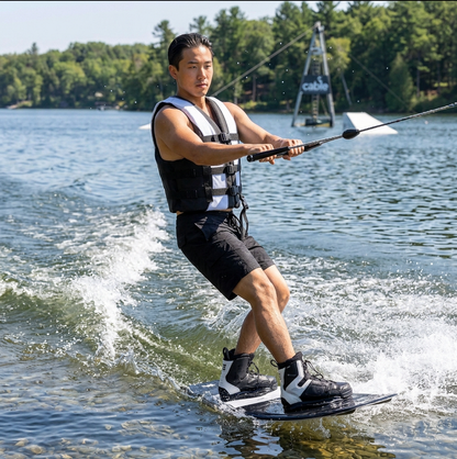 Hardcore life jacket paddle vest; Coast Guard approved Type III PFD life vest flotation device; Jet ski, wakeboard, kayak; Ideal extra life jacket for your pontoon boat w/ Leg Strap