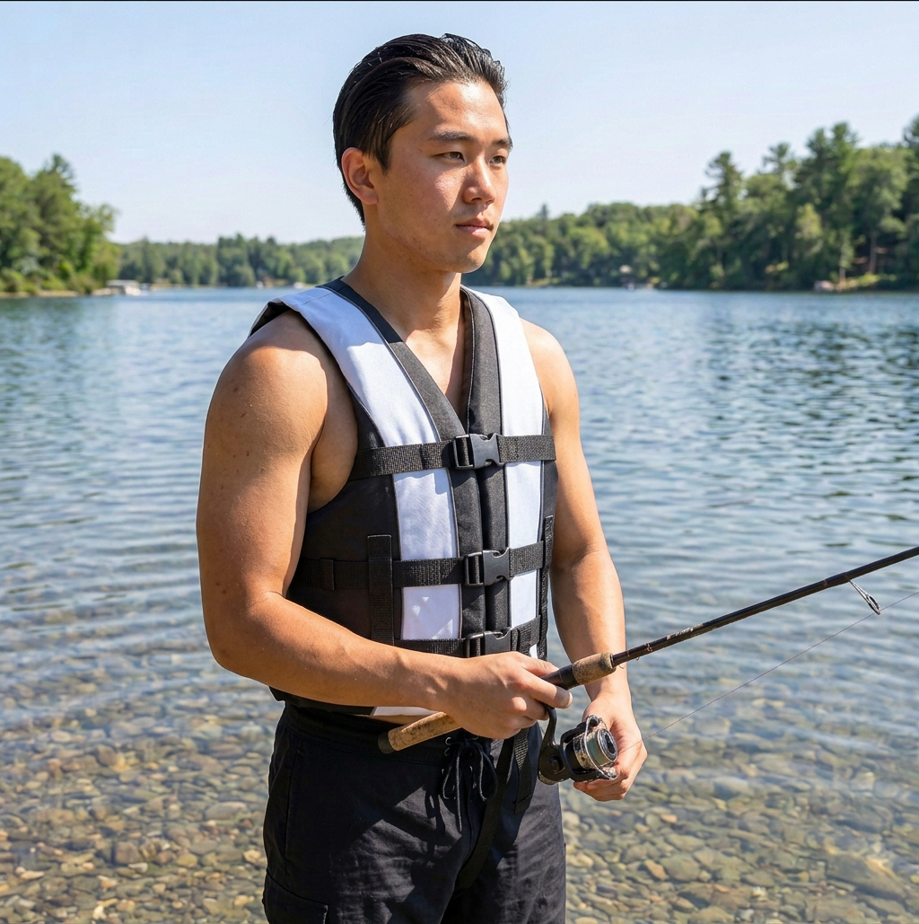 Hardcore life jacket paddle vest; Coast Guard approved Type III PFD life vest flotation device; Jet ski, wakeboard, kayak; Ideal extra life jacket for your pontoon boat w/ Leg Strap