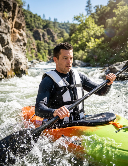 Hardcore Life Jacket Paddle Vest; Coast Guard Approved Type III PFD Life Vest Flotation Device; Jet ski, Wakeboard, Kayak; Ideal Extra Life Jacket for Your Pontoon Boat
