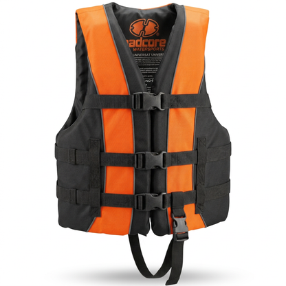 Hardcore life jacket paddle vest; Coast Guard approved Type III PFD life vest flotation device; Jet ski, wakeboard, kayak; Ideal extra life jacket for your pontoon boat w/ Leg Strap