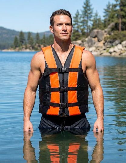 Hardcore Life Jacket Paddle Vest; Coast Guard Approved Type III PFD Life Vest Flotation Device; Jet ski, Wakeboard, Kayak; Ideal Extra Life Jacket for Your Pontoon Boat