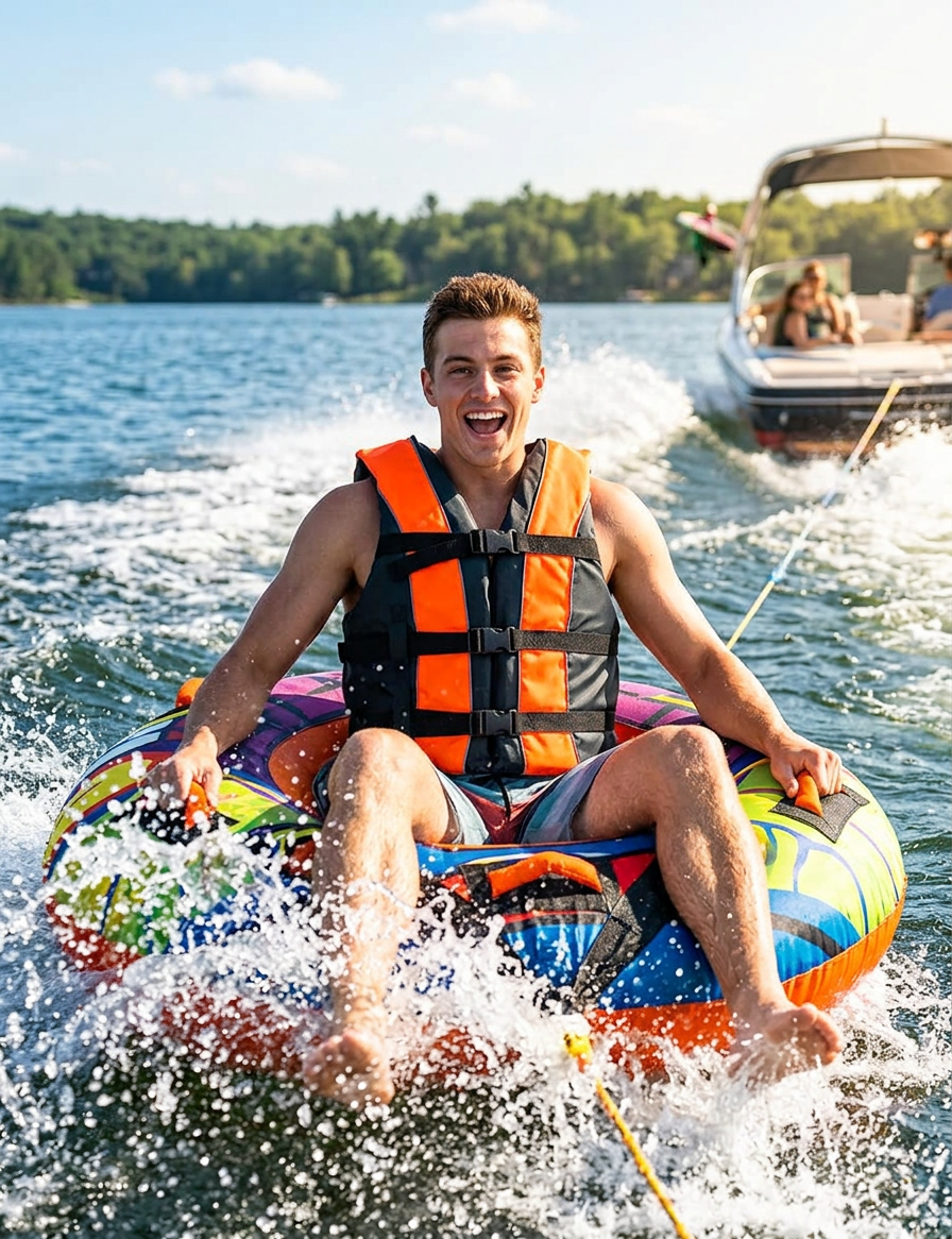Hardcore life jacket paddle vest; Coast Guard approved Type III PFD life vest flotation device; Jet ski, wakeboard, kayak; Ideal extra life jacket for your pontoon boat w/ Leg Strap