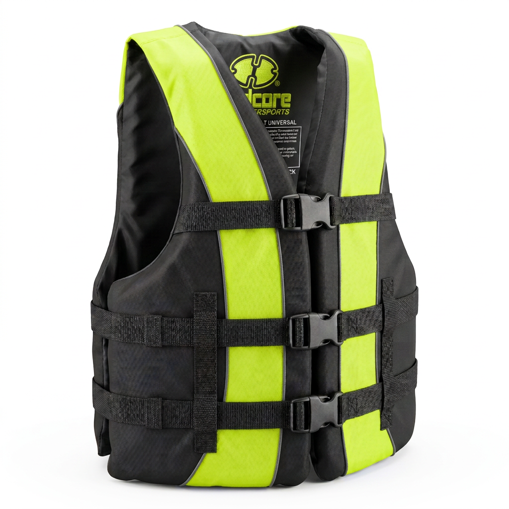 Hardcore Life Jacket Paddle Vest; Coast Guard Approved Type III PFD Life Vest Flotation Device; Jet ski, Wakeboard, Kayak; Ideal Extra Life Jacket for Your Pontoon Boat