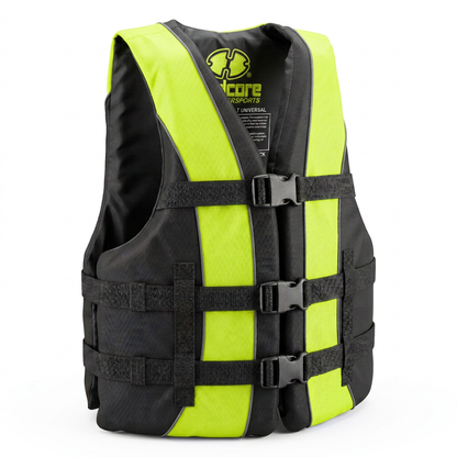Hardcore Life Jacket Paddle Vest; Coast Guard Approved Type III PFD Life Vest Flotation Device; Jet ski, Wakeboard, Kayak; Ideal Extra Life Jacket for Your Pontoon Boat