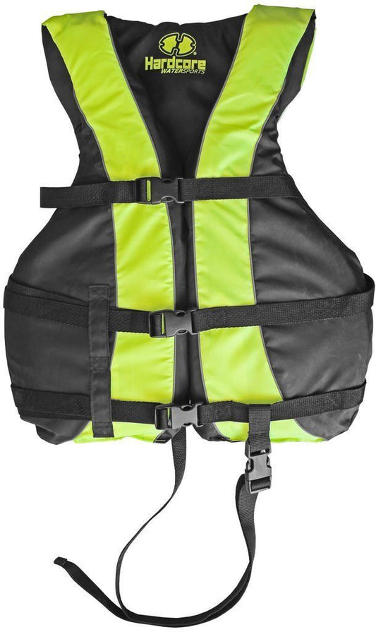 High Visibility Youth Life Jacket Vest with Additional Leg Strap In Yellow Color | USCG Approved PFD