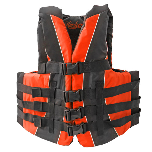 Hardcore Water Sports Premium Neo/Poly Life Jacket | USCG Approved Type III Life Vest for Waterskiing, Boating, Wakeboarding, Canoeing, Tubing
