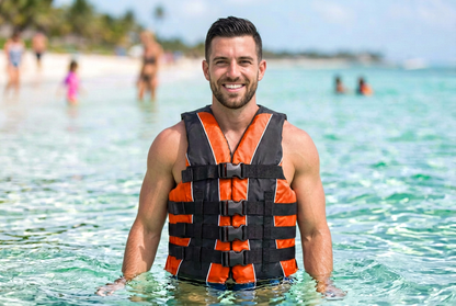 Hardcore Water Sports Premium Neo/Poly Life Jacket | USCG Approved Type III Life Vest for Waterskiing, Boating, Wakeboarding, Canoeing, Tubing