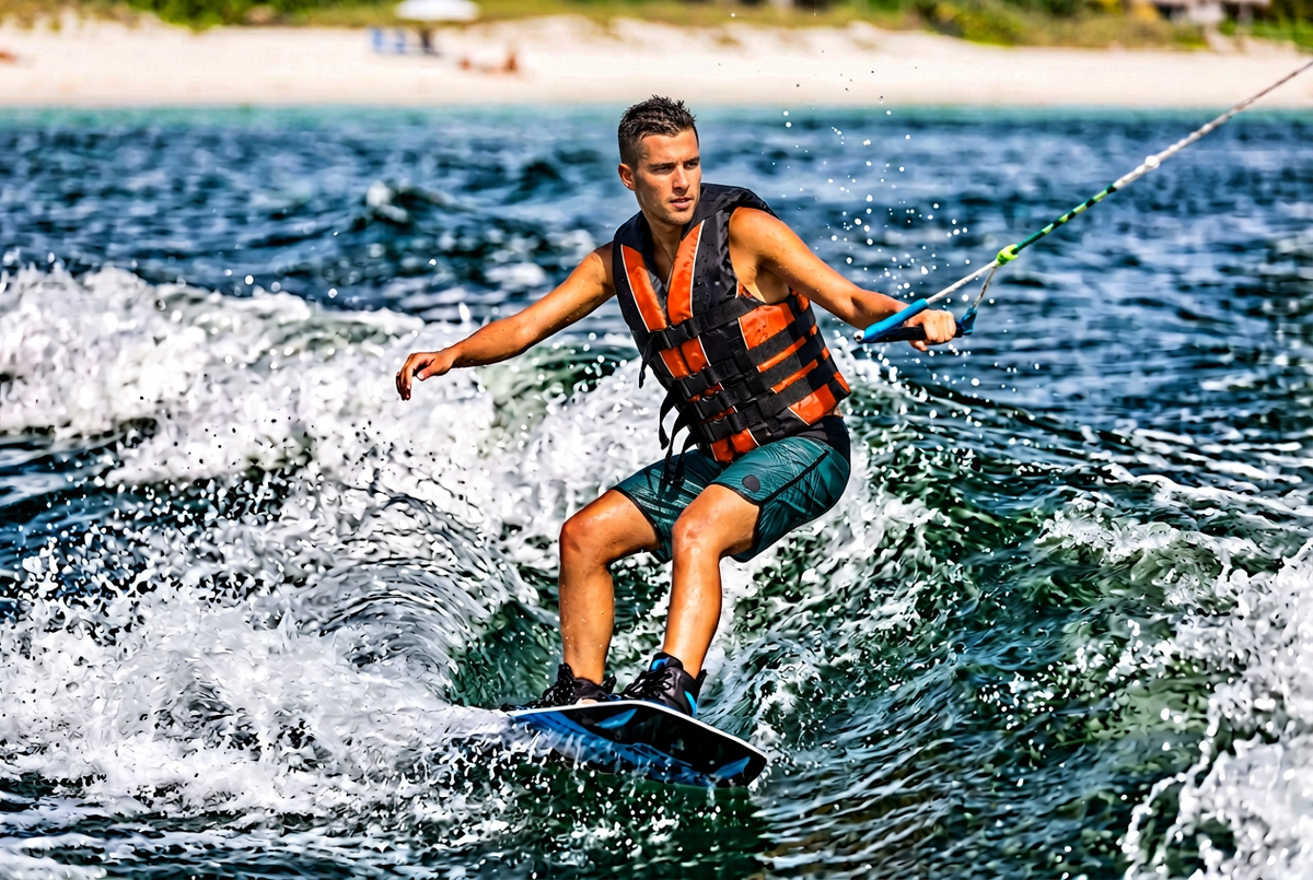 Hardcore Water Sports Premium Neo/Poly Life Jacket | USCG Approved Type III Life Vest for Waterskiing, Boating, Wakeboarding, Canoeing, Tubing