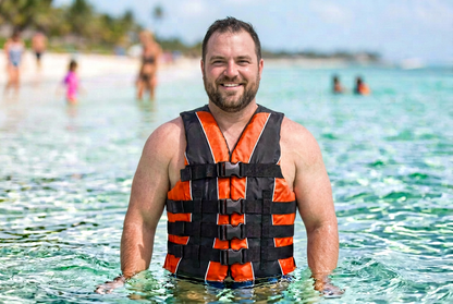 Hardcore Water Sports Premium Neo/Poly Life Jacket | USCG Approved Type III Life Vest for Waterskiing, Boating, Wakeboarding, Canoeing, Tubing