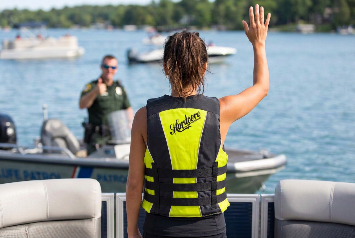 Hardcore Water Sports Premium Neo/Poly Life Jacket | USCG Approved Type III Life Vest for Waterskiing, Boating, Wakeboarding, Canoeing, Tubing