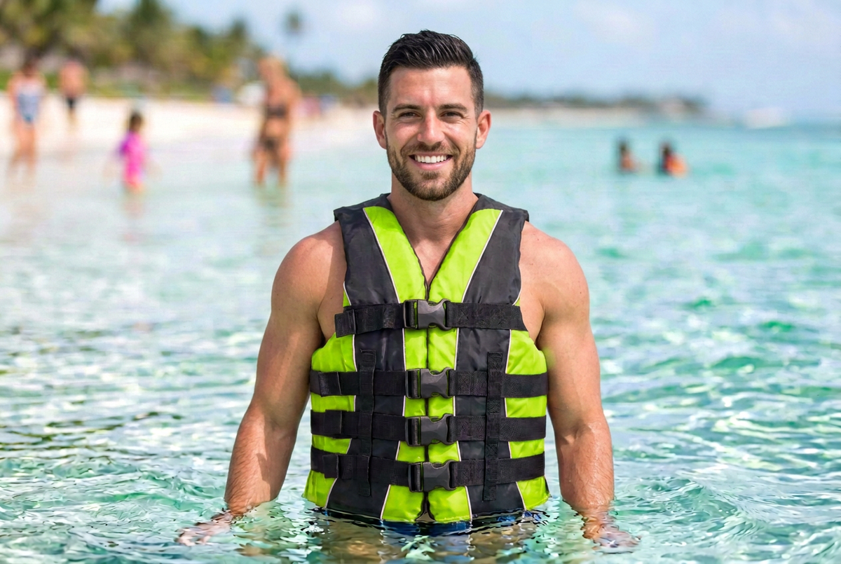 Hardcore Water Sports Premium Neo/Poly Life Jacket | USCG Approved Type III Life Vest for Waterskiing, Boating, Wakeboarding, Canoeing, Tubing