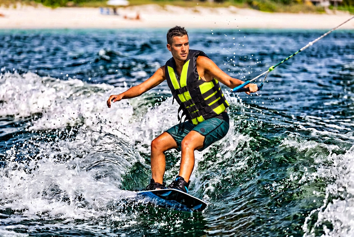 Hardcore Water Sports Premium Neo/Poly Life Jacket | USCG Approved Type III Life Vest for Waterskiing, Boating, Wakeboarding, Canoeing, Tubing