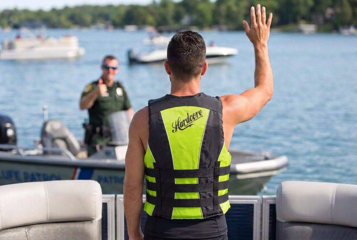 Hardcore Water Sports Premium Neo/Poly Life Jacket | USCG Approved Type III Life Vest for Waterskiing, Boating, Wakeboarding, Canoeing, Tubing