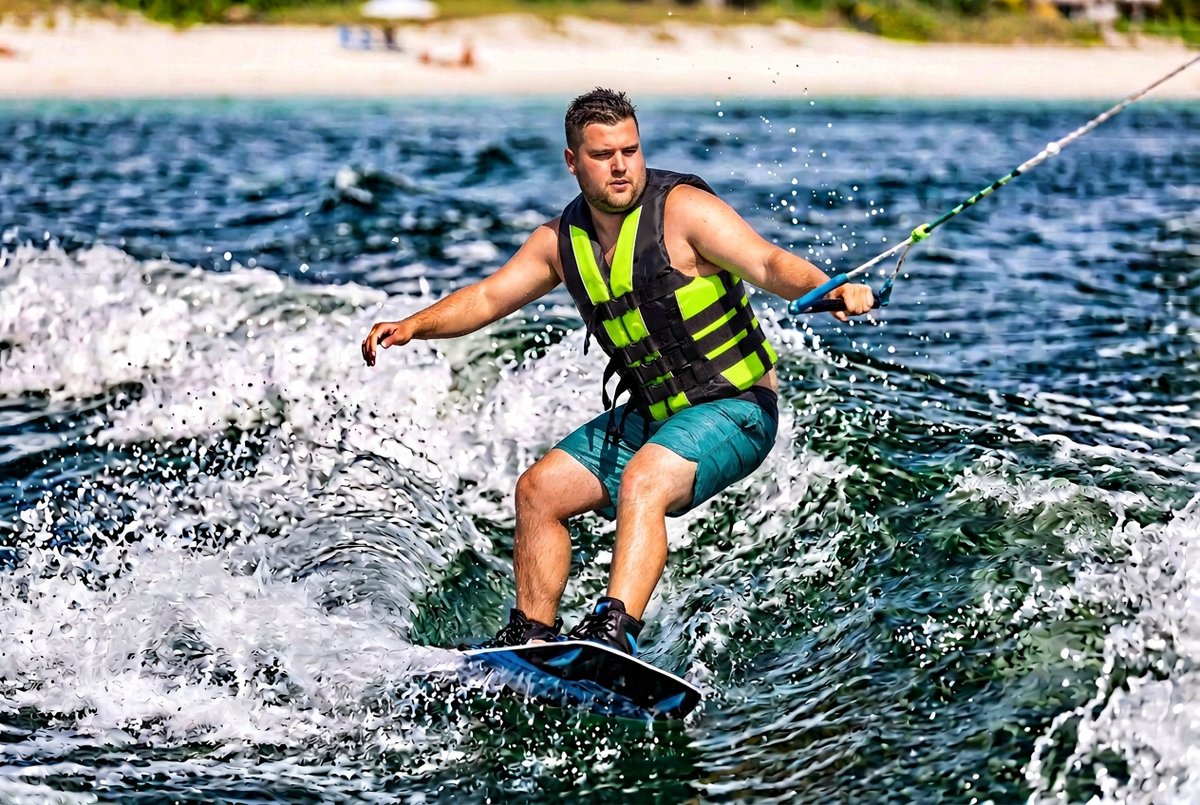 Hardcore Water Sports Premium Neo/Poly Life Jacket | USCG Approved Type III Life Vest for Waterskiing, Boating, Wakeboarding, Canoeing, Tubing