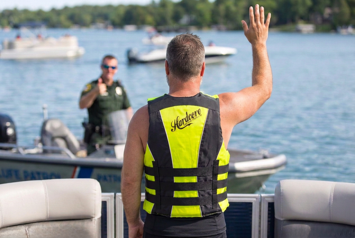 Hardcore Water Sports Premium Neo/Poly Life Jacket | USCG Approved Type III Life Vest for Waterskiing, Boating, Wakeboarding, Canoeing, Tubing
