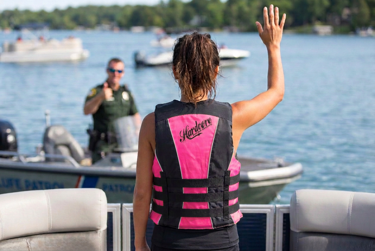Hardcore Water Sports Premium Neo/Poly Life Jacket | USCG Approved Type III Life Vest for Waterskiing, Boating, Wakeboarding, Canoeing, Tubing