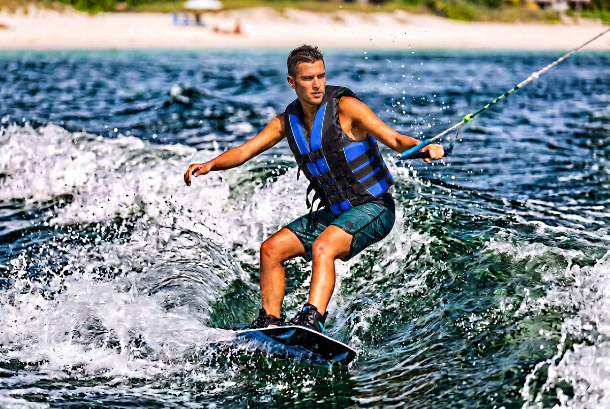 Hardcore Water Sports Premium Neo/Poly Life Jacket | USCG Approved Type III Life Vest for Waterskiing, Boating, Wakeboarding, Canoeing, Tubing
