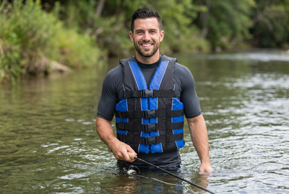 Hardcore Water Sports Premium Neo/Poly Life Jacket | USCG Approved Type III Life Vest for Waterskiing, Boating, Wakeboarding, Canoeing, Tubing