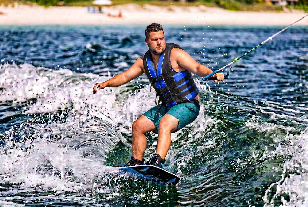 Hardcore Water Sports Premium Neo/Poly Life Jacket | USCG Approved Type III Life Vest for Waterskiing, Boating, Wakeboarding, Canoeing, Tubing