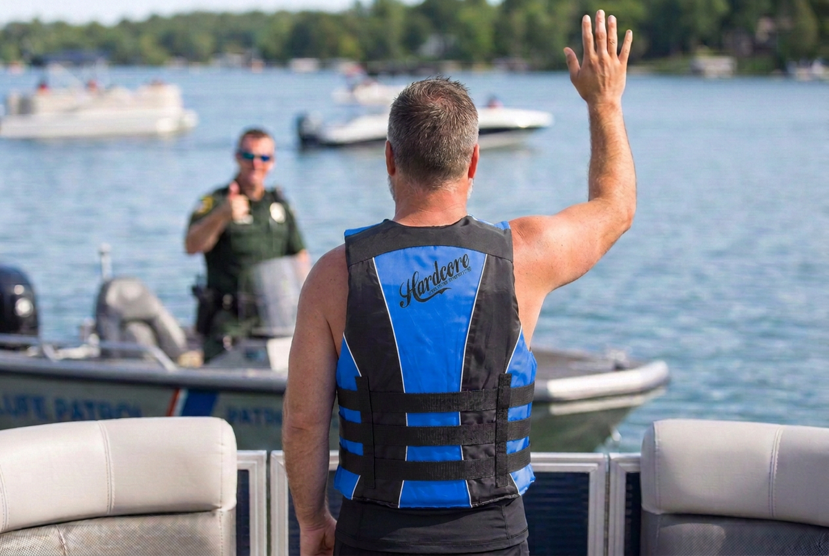 Hardcore Water Sports Premium Neo/Poly Life Jacket | USCG Approved Type III Life Vest for Waterskiing, Boating, Wakeboarding, Canoeing, Tubing