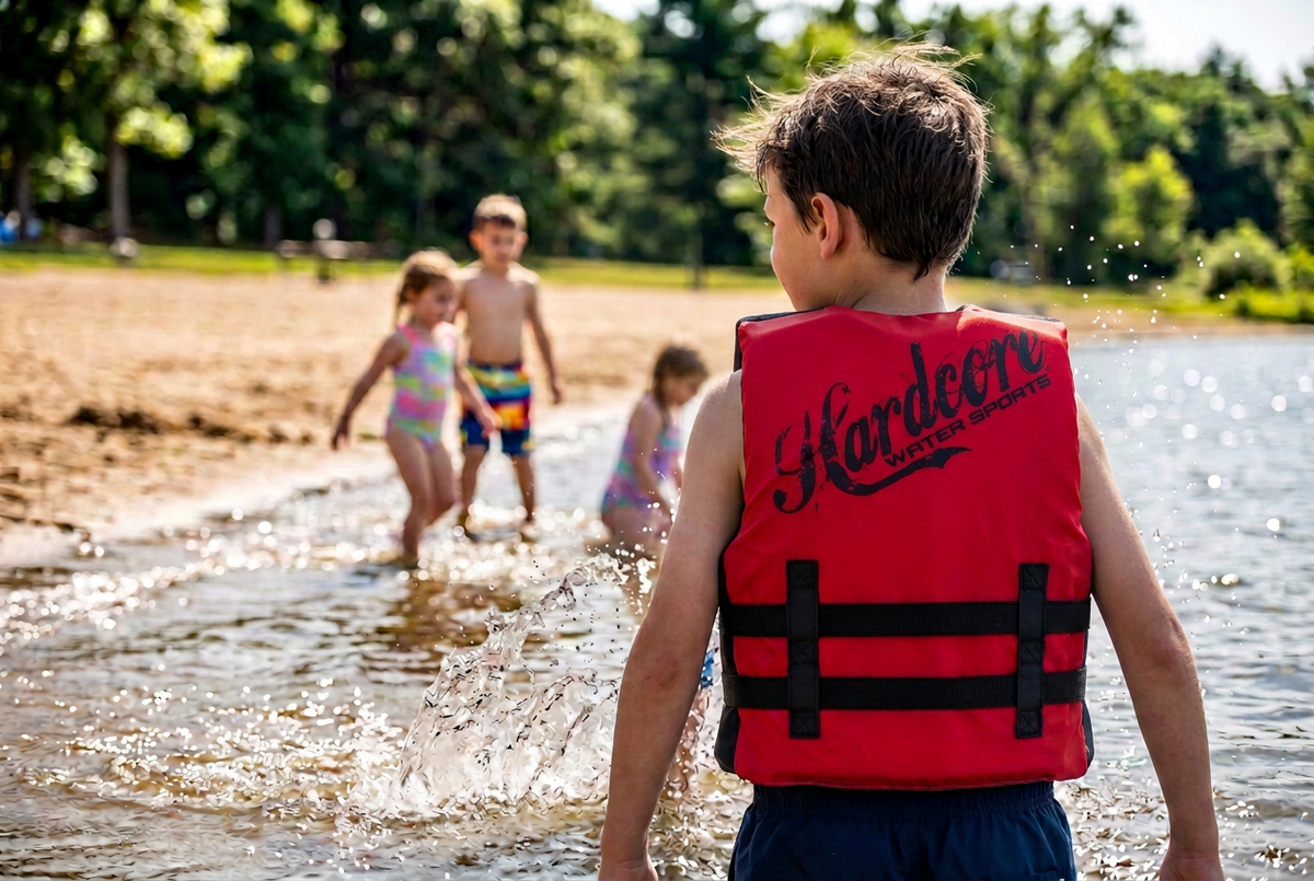 Hardcore Water Sports Premium Neo/Poly Life Jacket | USCG Approved Type III Life Vest for Waterskiing, Boating, Wakeboarding, Canoeing, Tubing