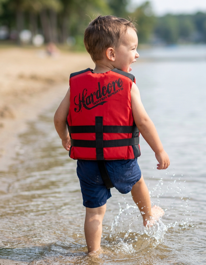 Hardcore Water Sports Premium Neo/Poly Life Jacket | USCG Approved Type III Life Vest for Waterskiing, Boating, Wakeboarding, Canoeing, Tubing