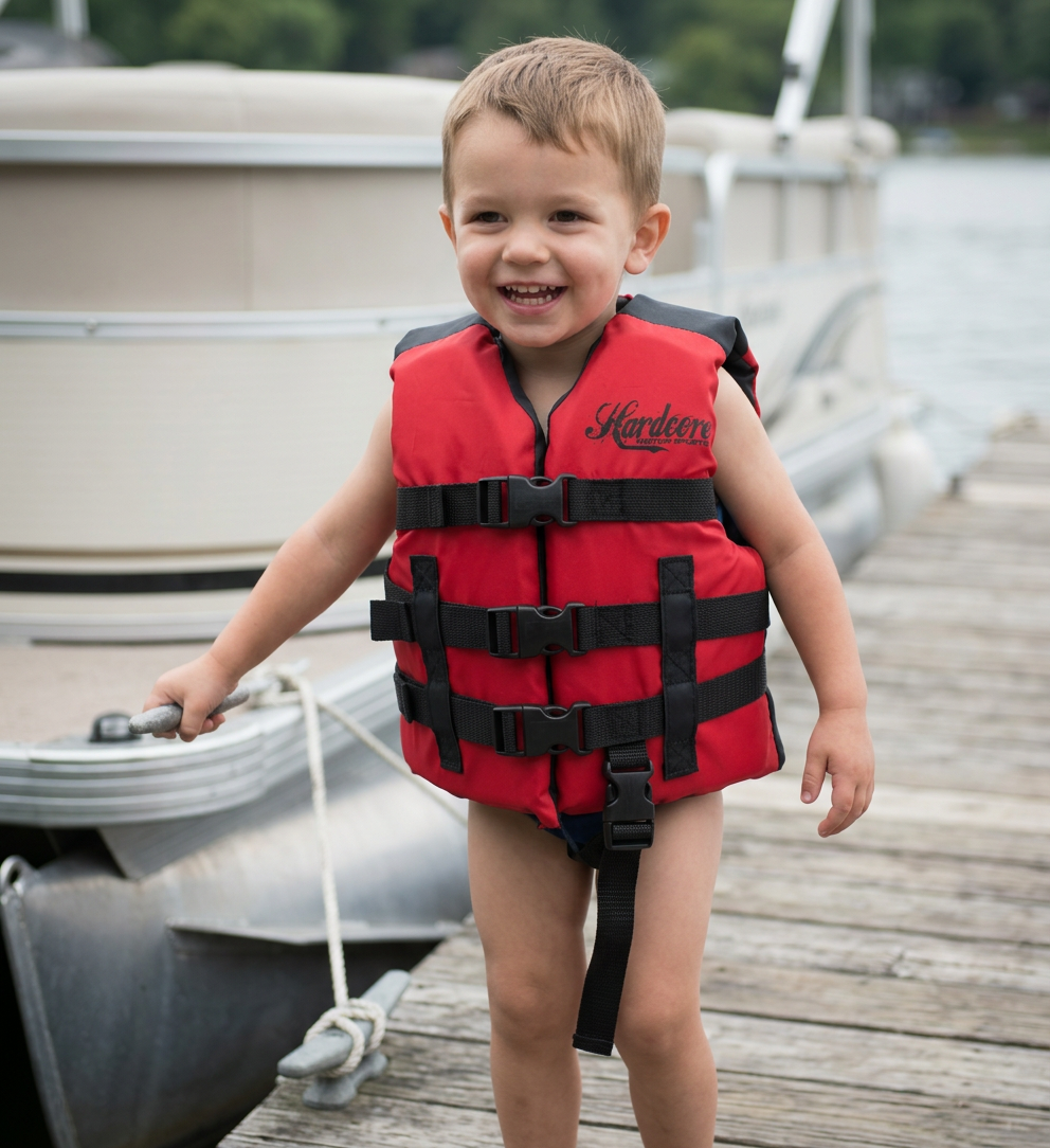 Hardcore Water Sports Premium Neo/Poly Life Jacket | USCG Approved Type III Life Vest for Waterskiing, Boating, Wakeboarding, Canoeing, Tubing