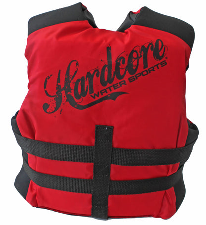 Hardcore Water Sports Premium Neo/Poly Life Jacket | USCG Approved Type III Life Vest for Waterskiing, Boating, Wakeboarding, Canoeing, Tubing