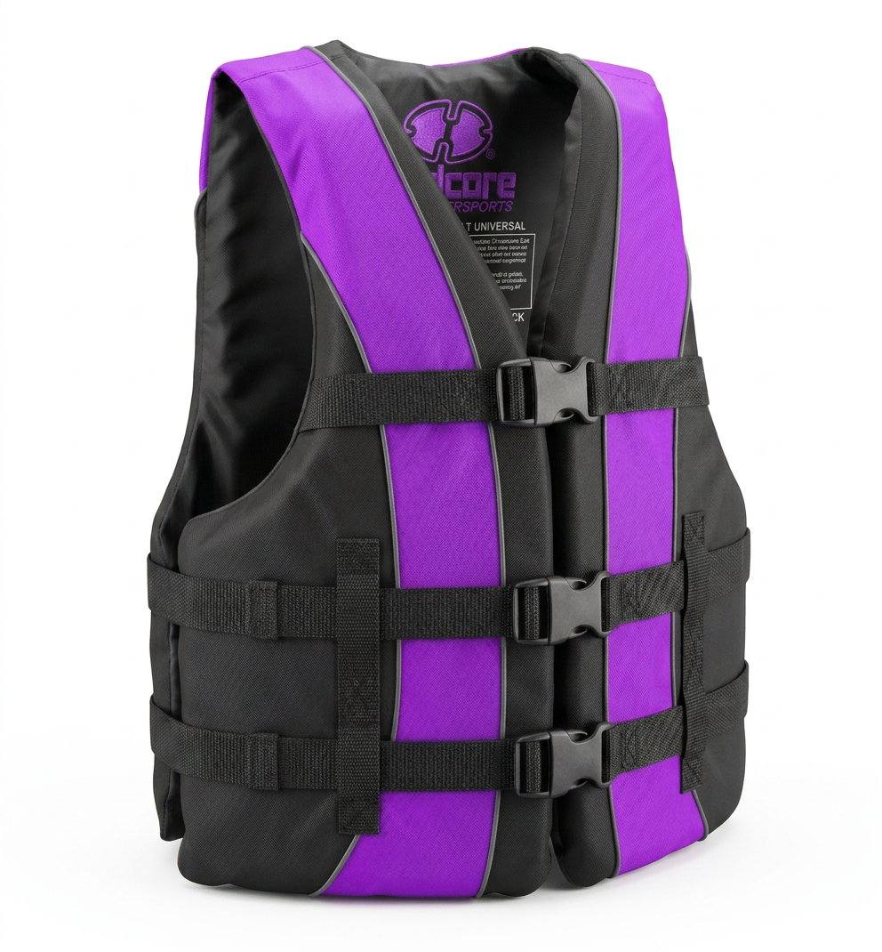 Hardcore Life Jacket Paddle Vest; Coast Guard Approved Type III PFD Life Vest Flotation Device; Jet ski, Wakeboard, Kayak; Ideal Extra Life Jacket for Your Pontoon Boat