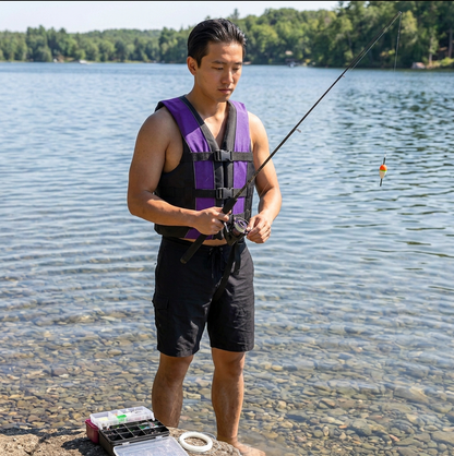 Hardcore life jacket paddle vest; Coast Guard approved Type III PFD life vest flotation device; Jet ski, wakeboard, kayak; Ideal extra life jacket for your pontoon boat w/ Leg Strap